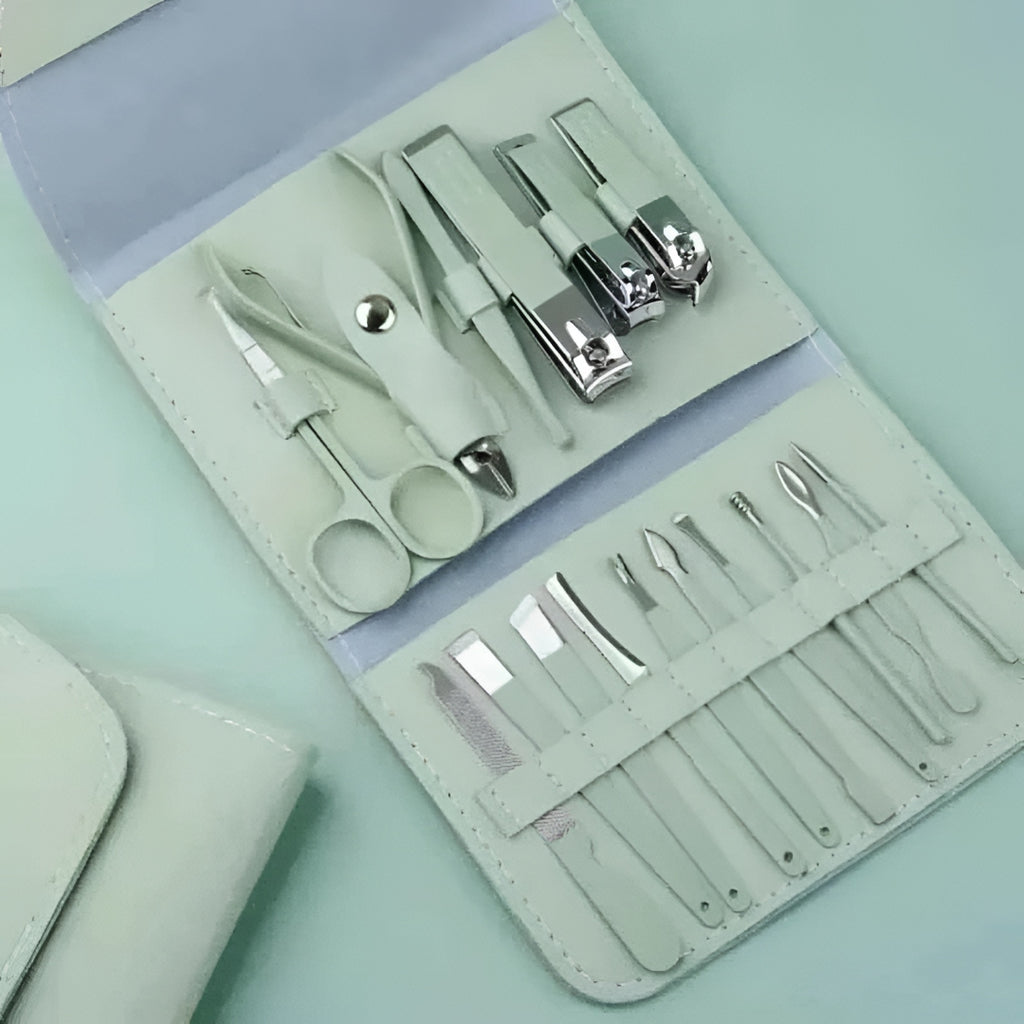16pcs Nail Grooming Set – Compact Case
