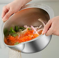 2-in-1 Stainless Steel Mixing & Strainer Bowl